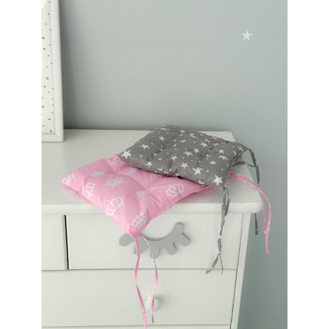 Подушка мягкая для детского стульчика 23х28, серая