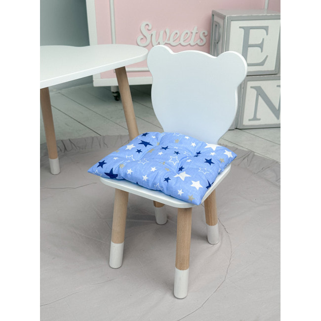 Подушка мягкая для детского стульчика 23х28, серая