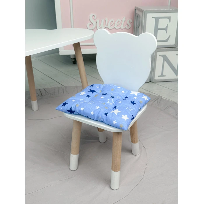 Подушка мягкая для детского стульчика 23х28, серая