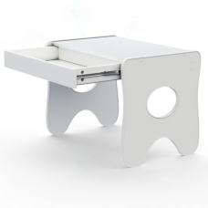 Удобный столик в детскую комнату 70×45×51, детский игровой стол с ящиком, белый