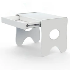 Зручний столик у дитячу кімнату 70×45×51, дитячий ігральний стіл із ящиком, білий