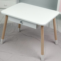Дитячий столик з висувним ящиком 46х60х45, стіл трюмо в дитячу кімнату, білий