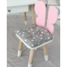 Подушка м'яка для дитячого стільчика 23х28, сіра