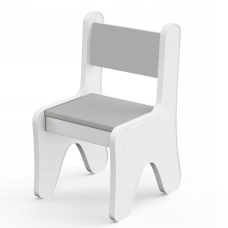 Стульчик для детской 55×37×33 детский удобный стул для игр, белый с серым
