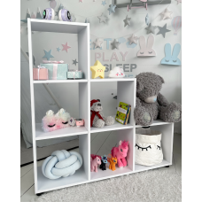 Детский стеллаж-пирамидка в детскую 105.5×104.7×29.2 см / полка для хранения игрушек и книг