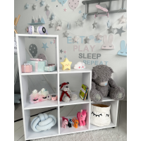 Дитячий стелаж-пірамідка в дитячу 105.5×104.7×29.2 см / полиця для зберігання іграшок та книг