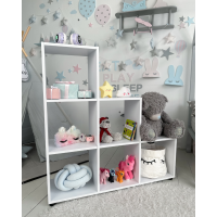 Дитячий стелаж-пірамідка в дитячу 105.5×104.7×29.2 см / полиця для зберігання іграшок та книг