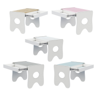 Стільчик для дитячої кімнати 55×37×33 дитячий зручний стілець для ігор, білий з блакитним