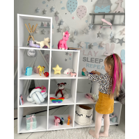 Детский стеллаж пирамидка 139.6×140.7×29.2 см для ребенка / полка для игрушек и книг в детскую комнату