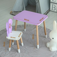 Дитячий прямокутний столик 46х60х45, стіл у дитячу від 1 року, білий