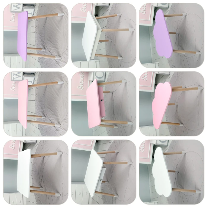 Дитячий стіл хмаринка з нішею 54х68х50, столик трюмо з відкидним верхом, рожевий