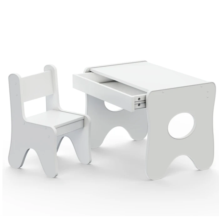 Комплект дитячих меблів столик та стільчик 70×45×51, стіл та стілець у дитячу, білий
