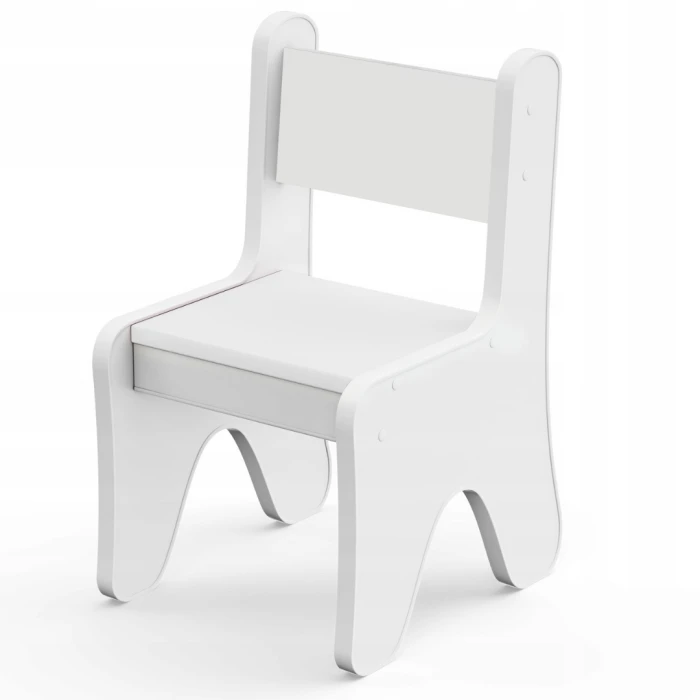 Стільчик для дитячої кімнати 55×37×33 дитячий зручний стілець для ігор, білий