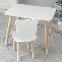 Детский прямоугольный столик 46х60х45, стол для детской, розовый