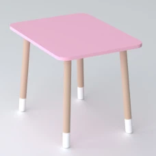 Дитячий прямокутний столик 46х60х45, стіл для дитячої кімнати, рожевий