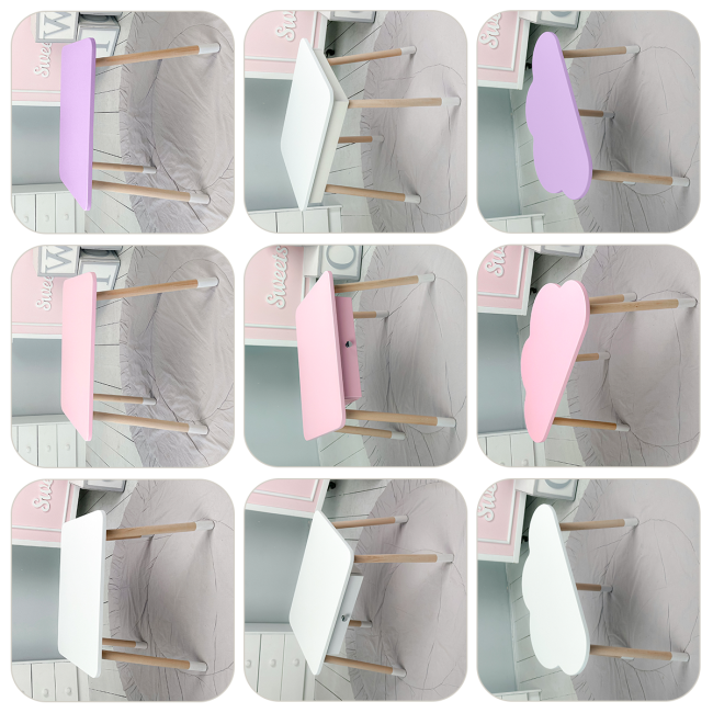 Детский стол облачко с нишей 54х68х50, столик трюмо с откидным верхом, белый