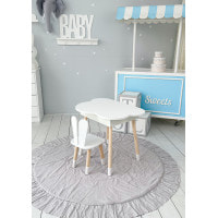 Детский стол облачко с нишей 54х68х50, столик трюмо с откидным верхом, белый