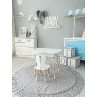 Детский стол облачко с нишей 54х68х50, столик трюмо с откидным верхом, белый
