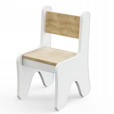 Стульчик в детскую комнату 55×37×33 детский удобный стул для игр, белый с деревом
