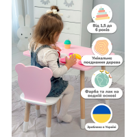 Детский прямоугольный столик 46х60х45, стол для детской от 1 года, фиолетовый