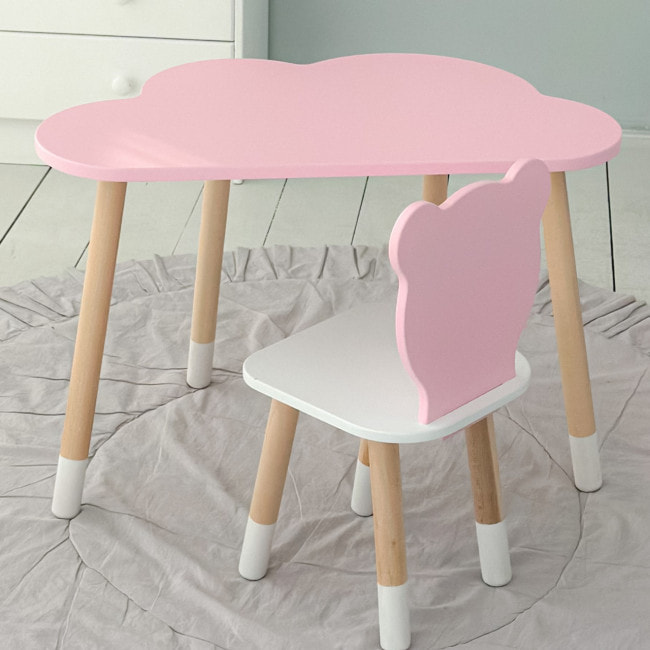 Детский столик облако 46х70х40, трюмо для девочек до 7 лет, фиолетовый.