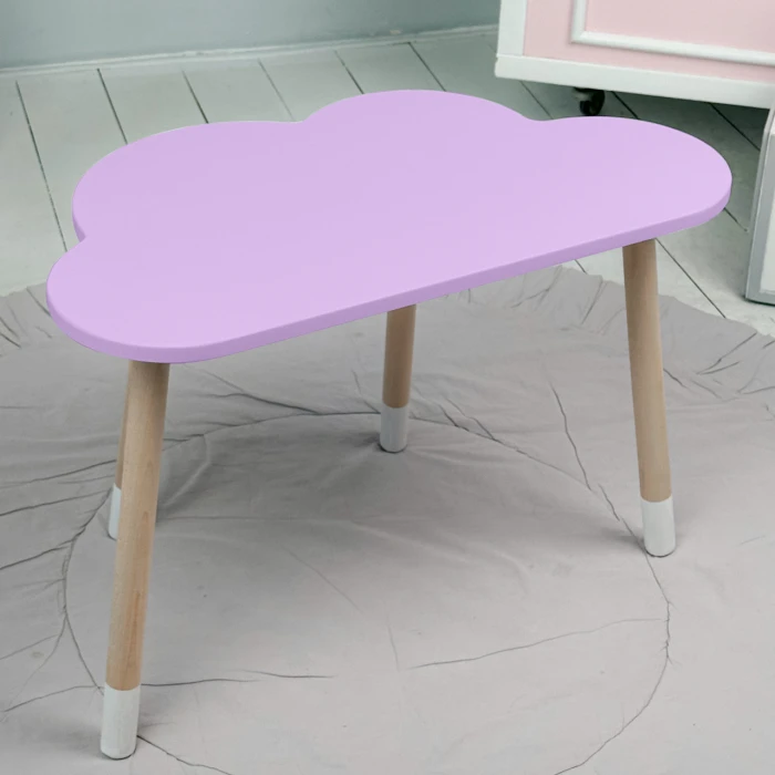 Дитячий столик хмарка 46х70х40, трюмо для дівчаток до 7 років, фіолетовий