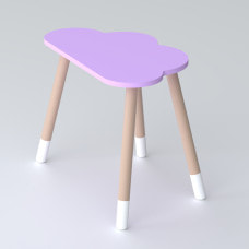 Детский столик облако 46х70х40, трюмо для девочек до 7 лет, фиолетовый.