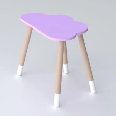 Детский столик облако 46х70х40, трюмо для девочек до 7 лет, фиолетовый.