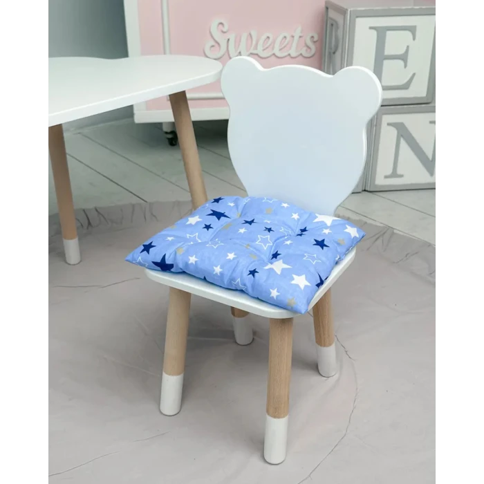 Подушка м'яка для дитячого стільчика 23х28, рожева з короною