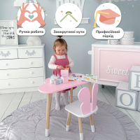 Детский столик облачко 46х70х40, стол от 1 года для ребенка, белый