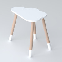 Детский столик облачко 46х70х40, стол от 1 года для ребенка, белый