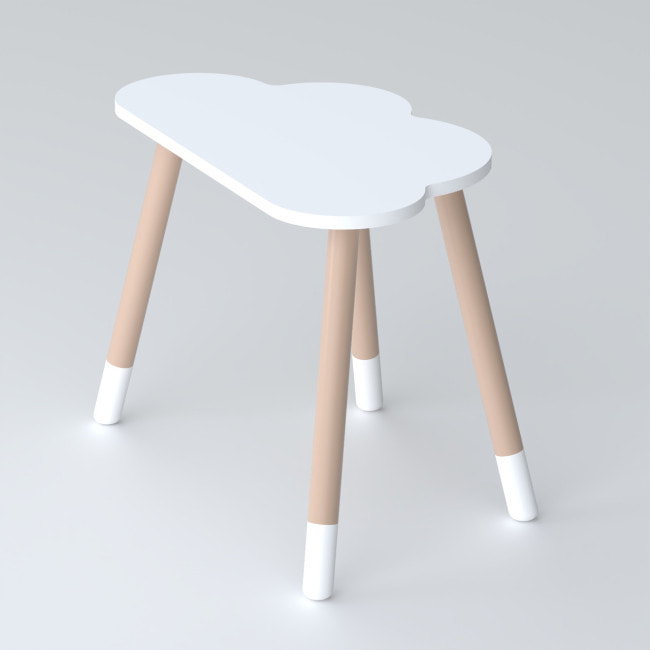 Детский столик облачко 46х70х40, стол от 1 года для ребенка, белый