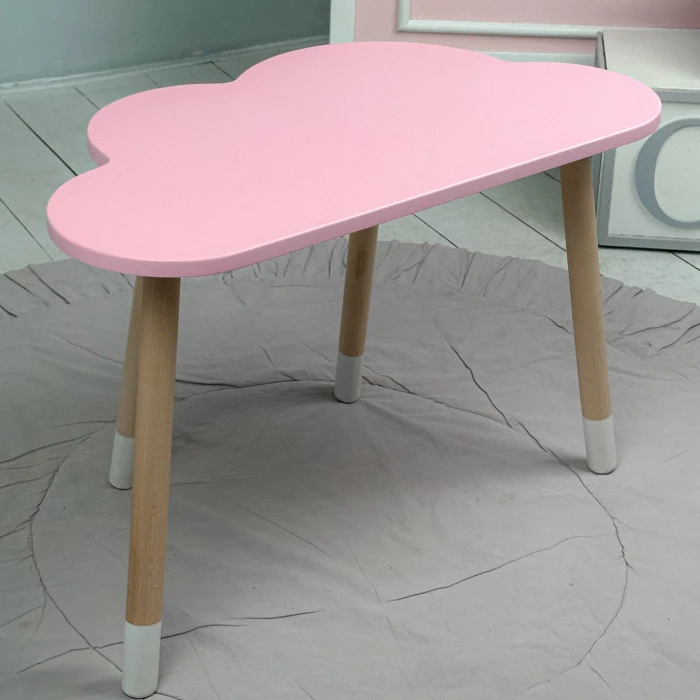 Детский стол облачко 46х70х40, столик трюмо для девочек, розовый
