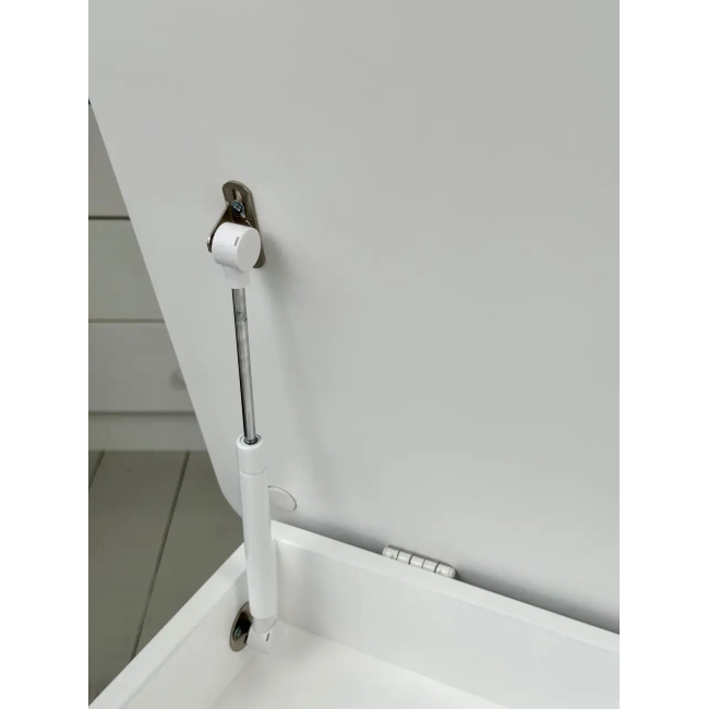 Детский столик с откидным верхом 53х60х45 и стульчик кролик 26.5х26х25, стол и стул для детей до 7 лет, белый