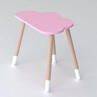 Детский стол облачко 46х70х40, столик трюмо для девочек, розовый