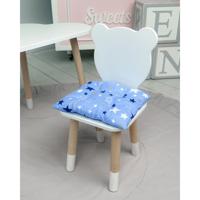 Подушка мягкая для детского стульчика 23х28, белая