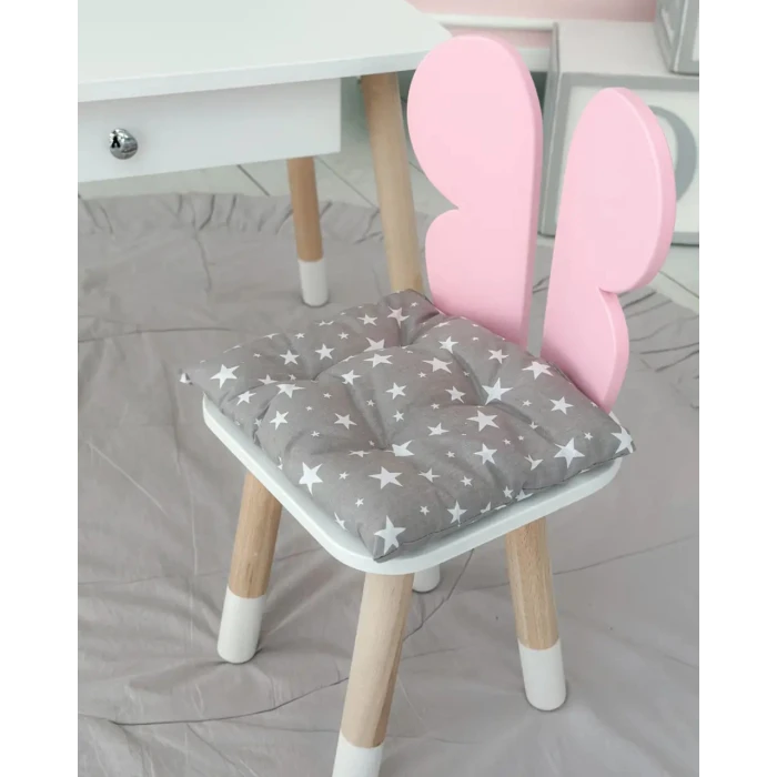 Подушка м'яка для дитячого стільчика 23х28, біла