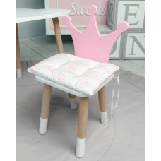 Подушка м'яка для дитячого стільчика 23х28, біла