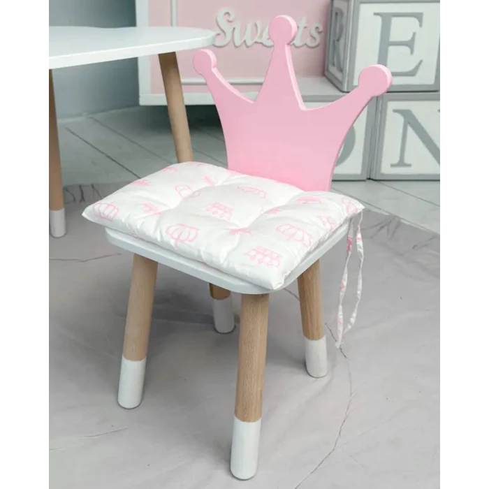 Подушка м'яка для дитячого стільчика 23х28, біла