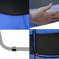 Батут Atleto 152 см з сіткою синій
