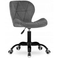 Кресло на колесах Bonro B-531 велюр серое (черное основание)