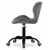 Кресло на колесах Bonro B-531 велюр серое (черное основание)