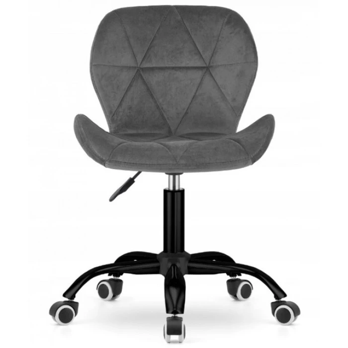 Крісло на колесах Bonro B-531 велюр сіре (чорна основа)