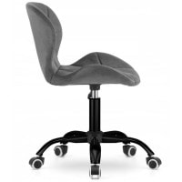 Кресло на колесах Bonro B-531 велюр серое (черное основание)