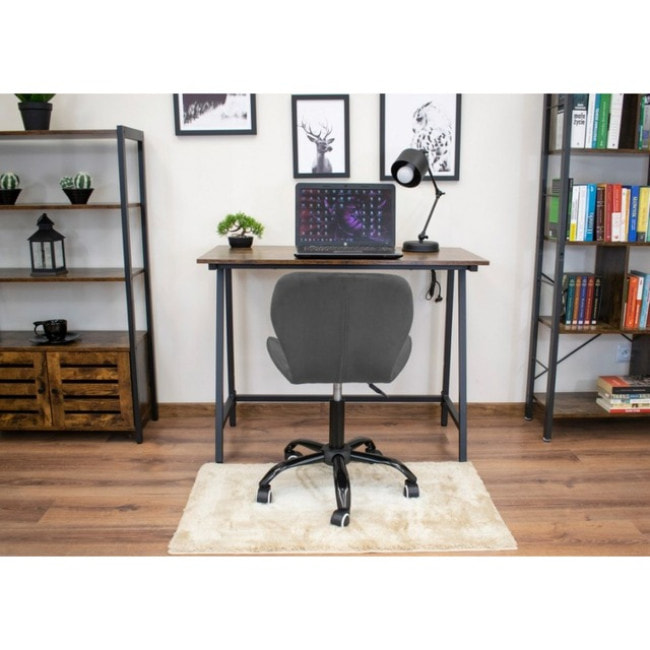 Крісло на колесах Bonro B-531 велюр сіре (чорна основа)