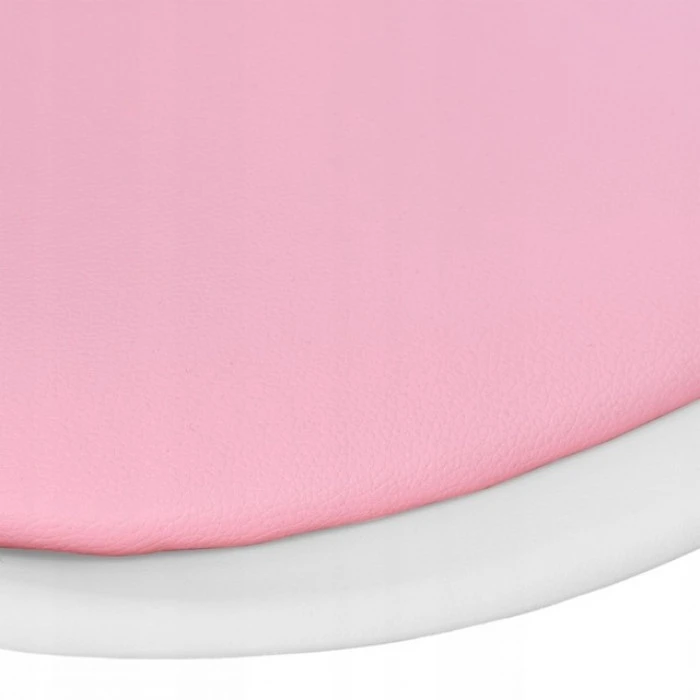 Крісло офісне, комп'ютерне Bonro B-881 біле з рожевим сидінням