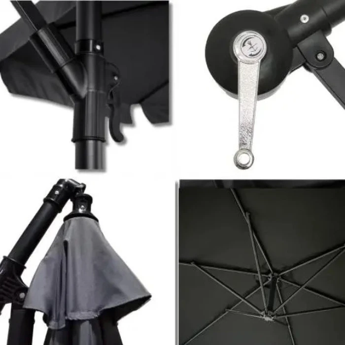 Зонтик садовый с наклоном черный Bonro B-7218 3м 6 спиц