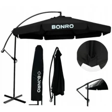 Зонтик садовый с наклоном черный Bonro B-7218 3м 6 спиц