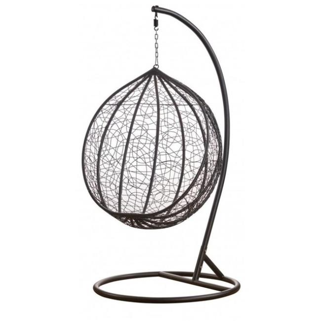 Подвесное кресло-качалка кокон Bonro 329 L (черно-серое)