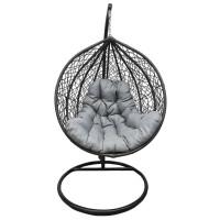 Подвесное кресло-качалка кокон Bonro 329 L (черно-серое)